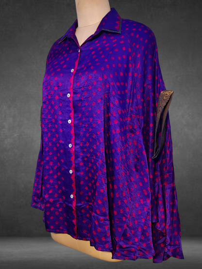 Stitched Bandhani Shirt Free Size