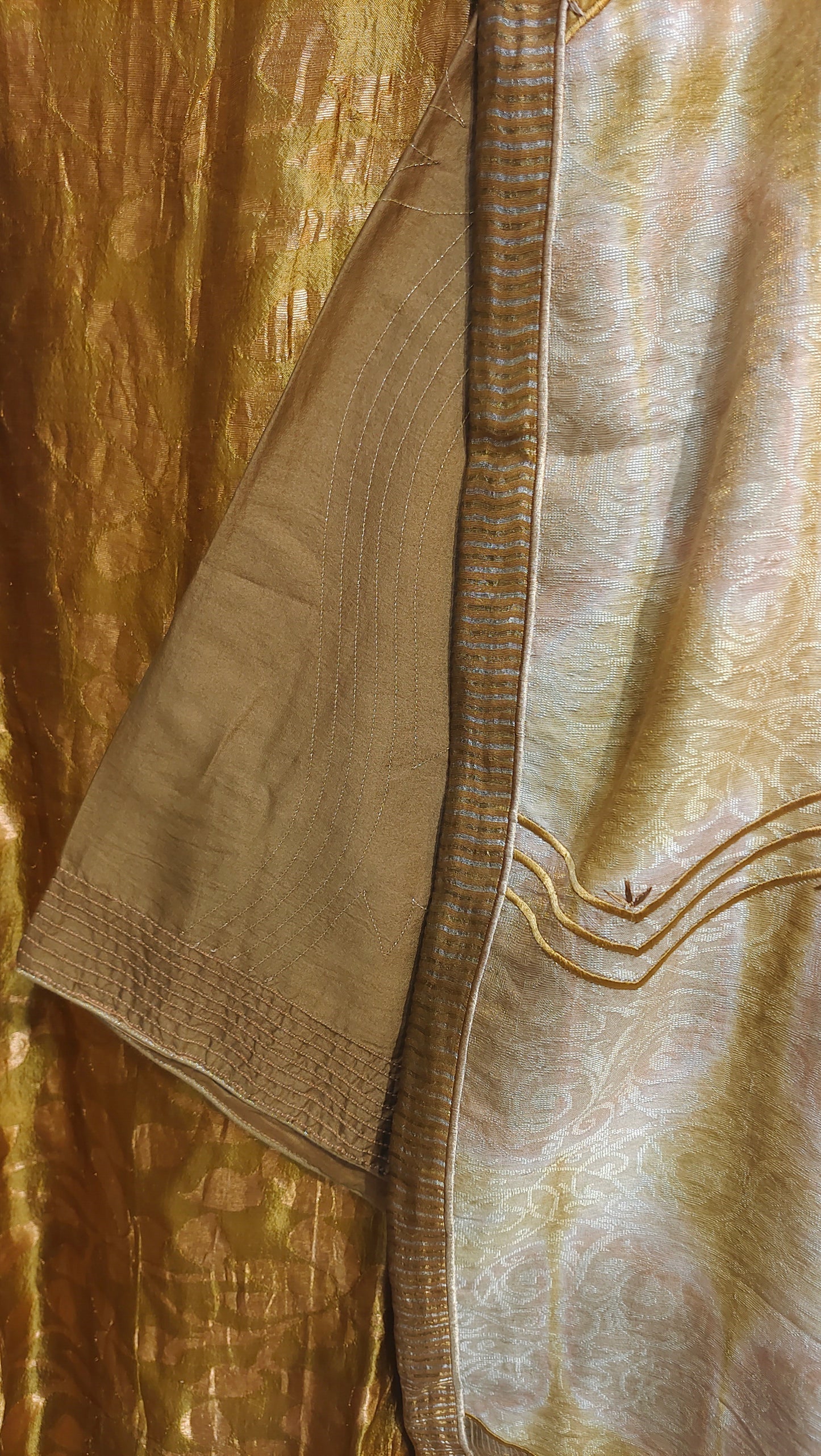 Semi Stitched Chanderi Formal Suitset