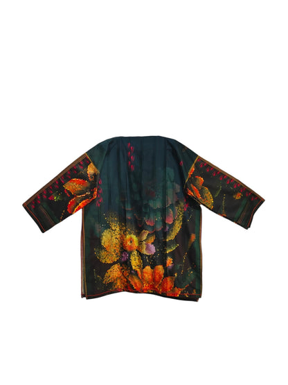 Semi Stitched printed chanderi Tunic