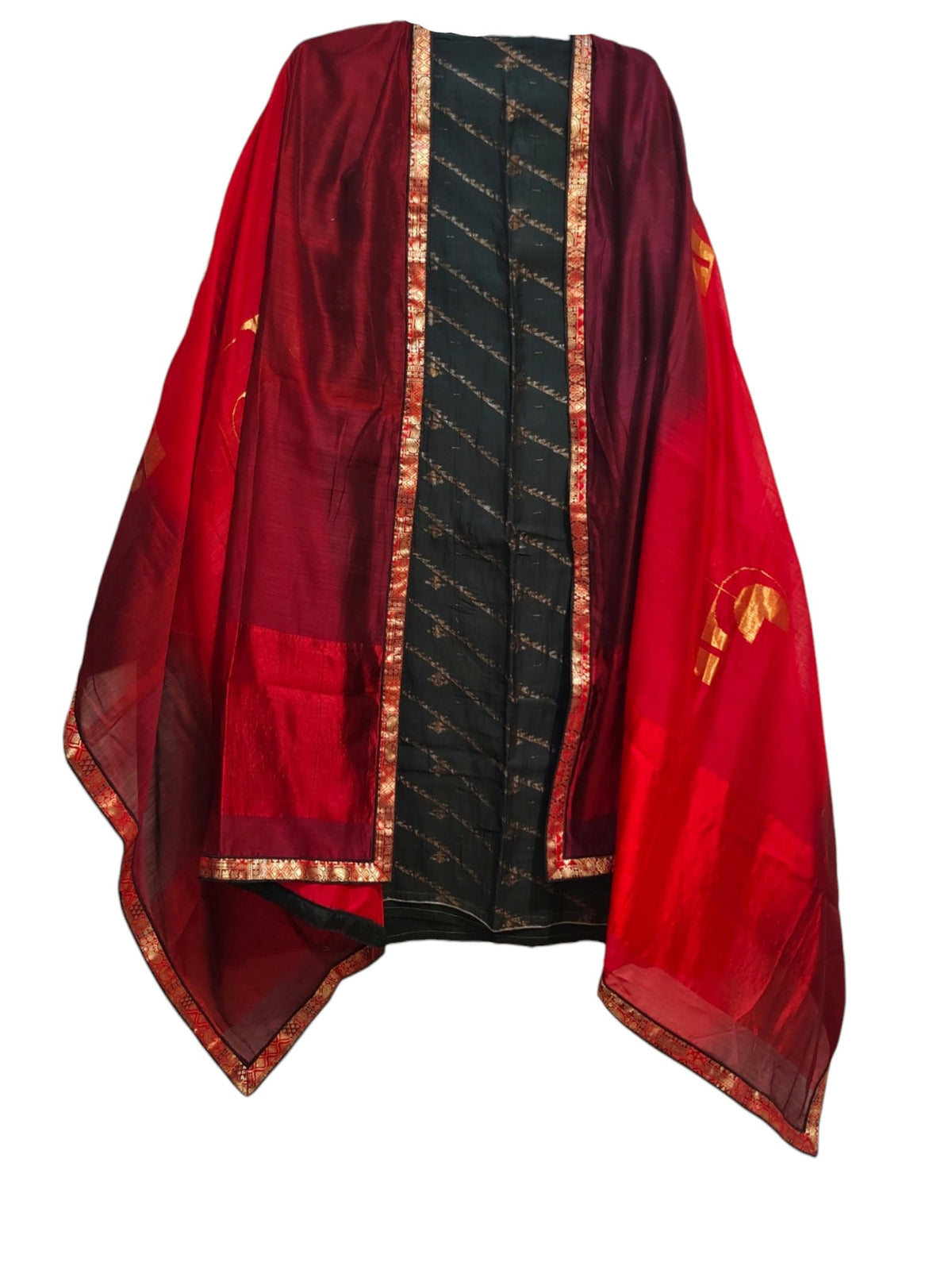 Semi Stitched Chanderi Formal Suitset
