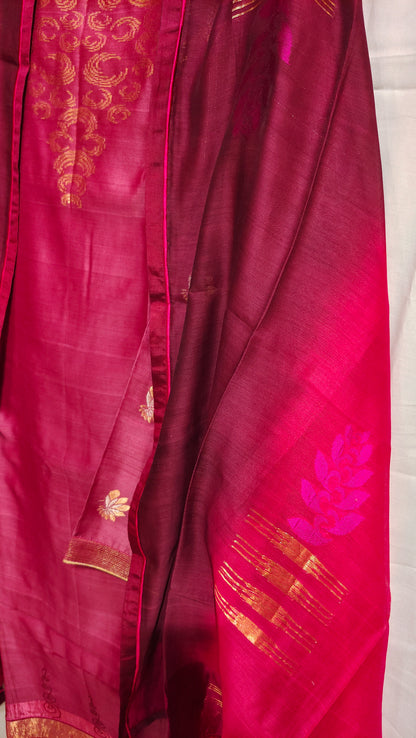 Semi Stitched Formal Chanderi Suitset