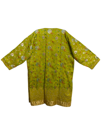 Semi Stitched Chanderi Formal Suitset