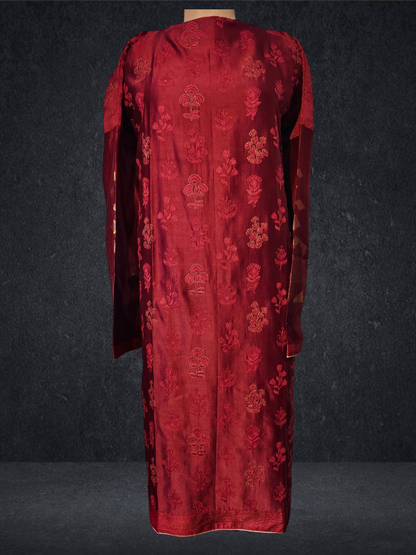 Semi Stitched Formal chanderi Suitset