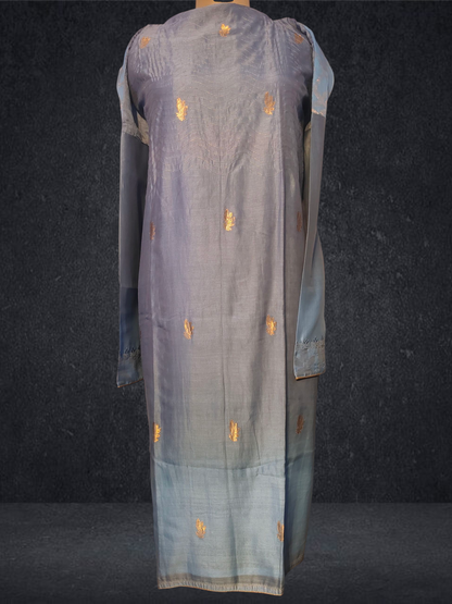 Semi Stitched Formal chanderi Suitset