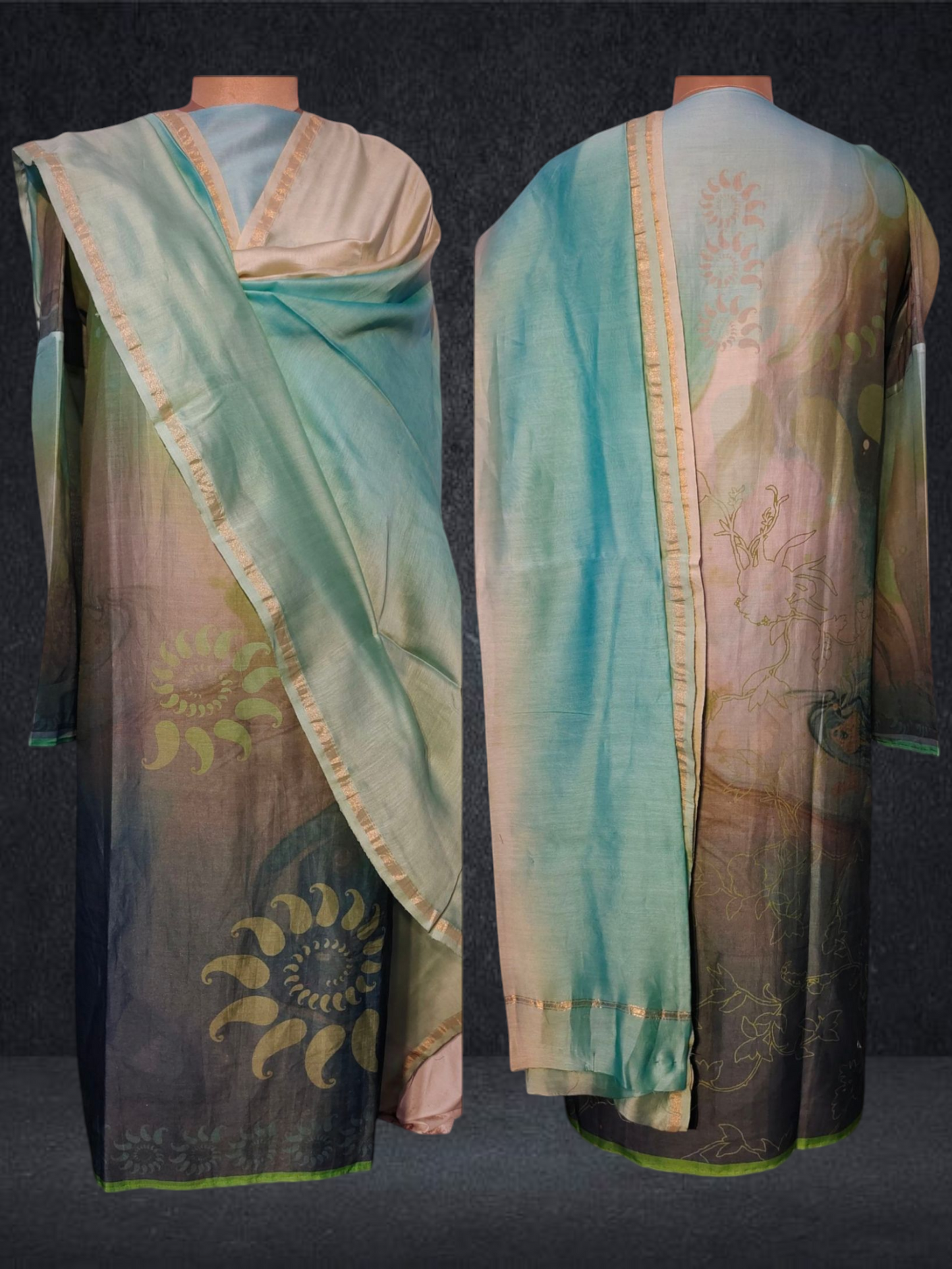 Semi Stitched Cotton Suitset VISHAL KAPUR