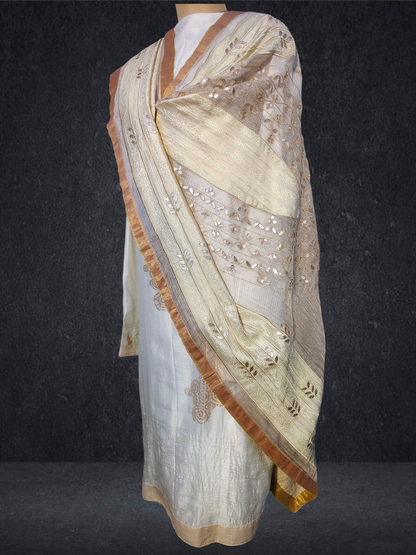 Semi Stitched Formal chanderi Suitset