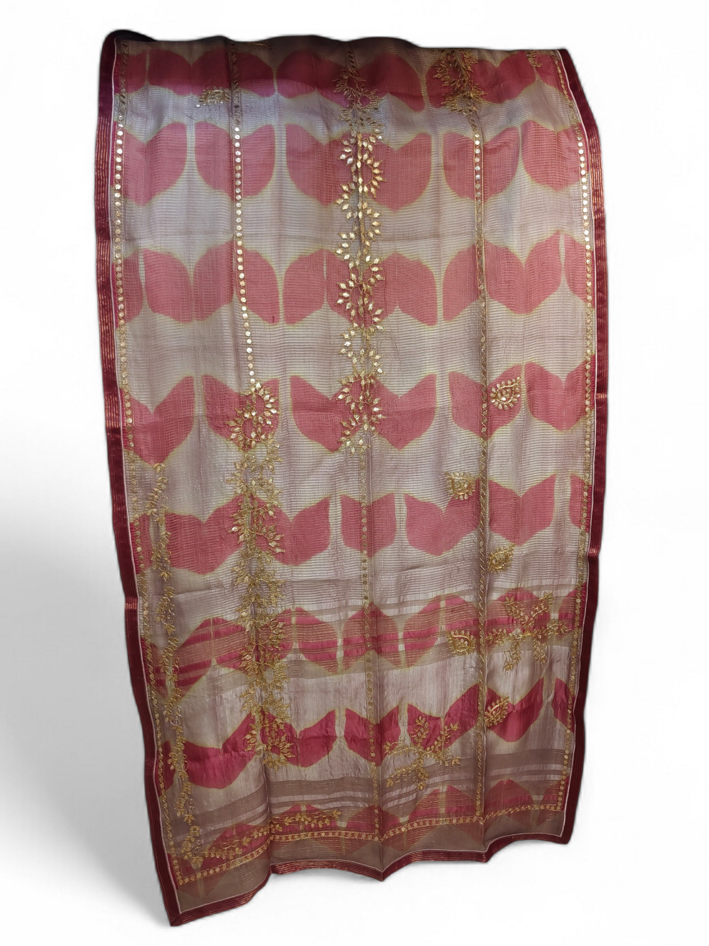 Semi Stitched Formal chanderi Suitset