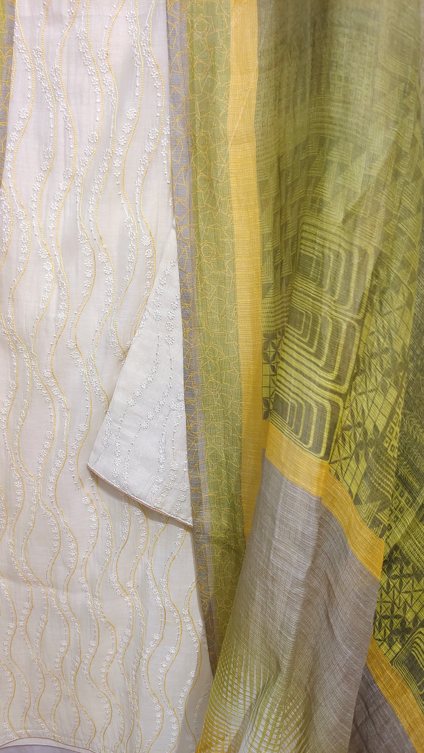 Semi Stitched Formal chanderi Suitset