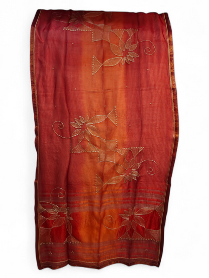 Semi Stitched Formal chanderi Suitset