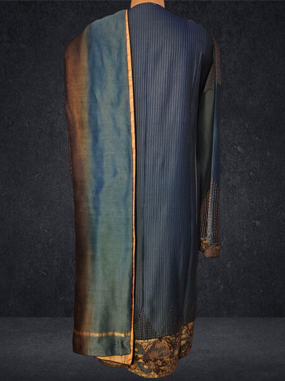 Semi Stitched Formal chanderi Suitset