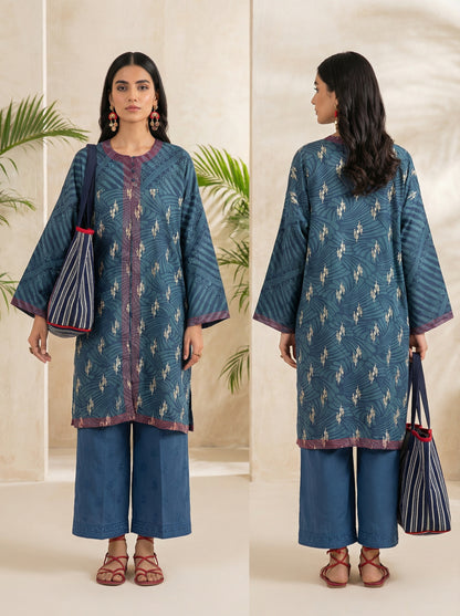 Stitched Cotton Indigo blockprinted Kurta