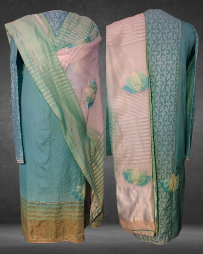 Semi Stitched Formal Chanderi suitset