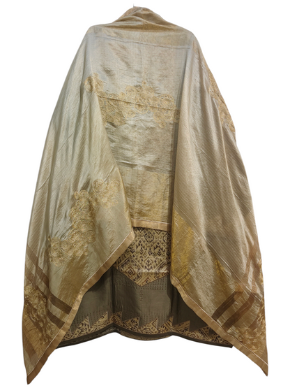 Semi Stitched Formal chanderi Suitset