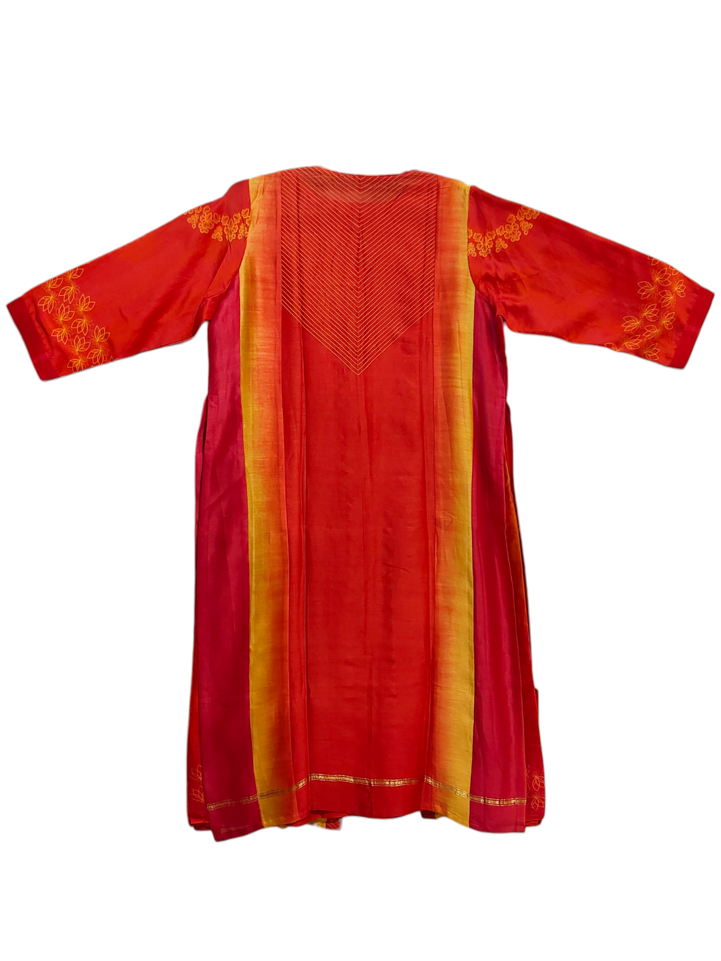 Semi Stitched Casual Chanderi Suitset