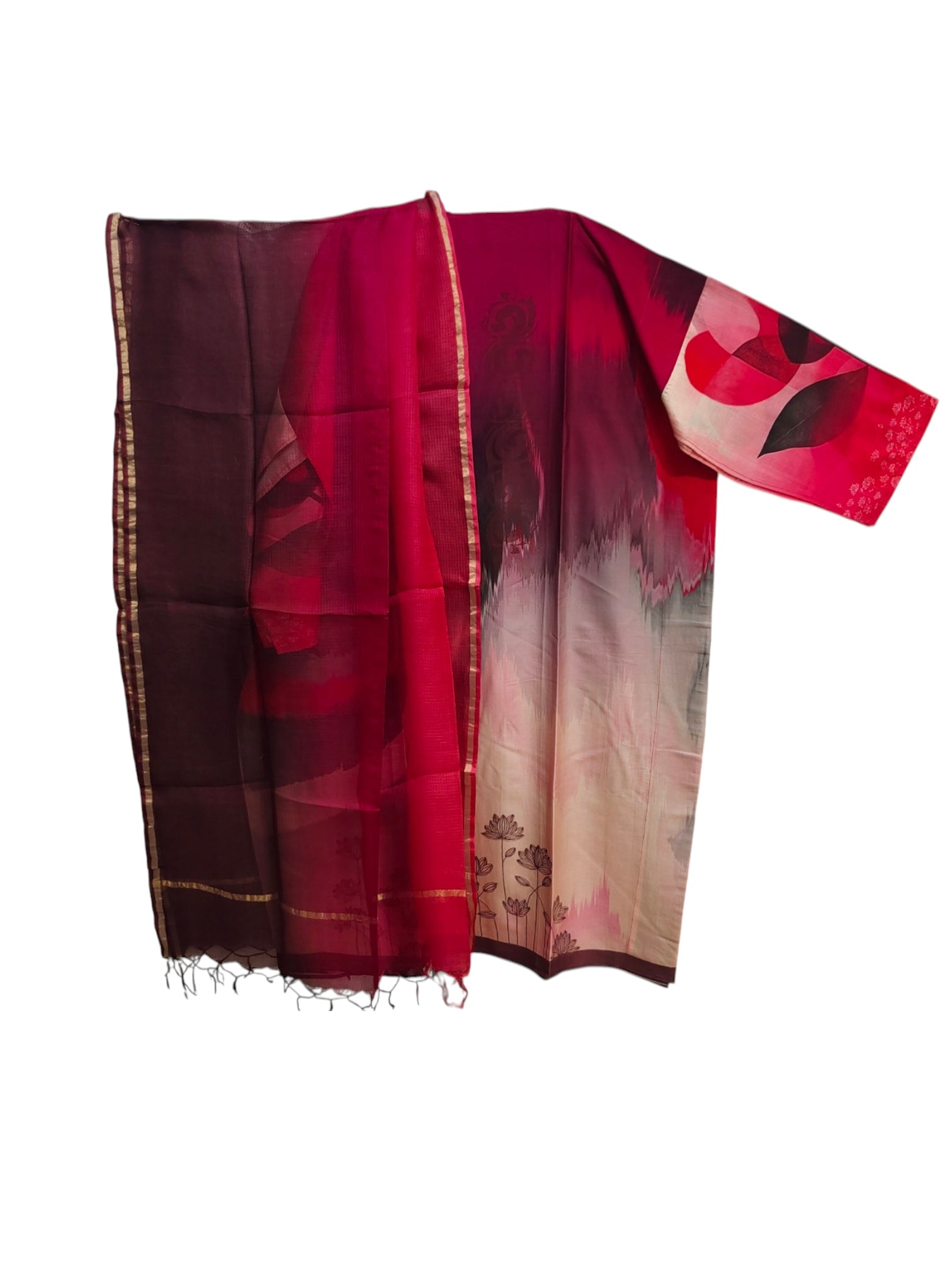 Semi Stitched Chanderi Casual Suitset VISHAL KAPUR