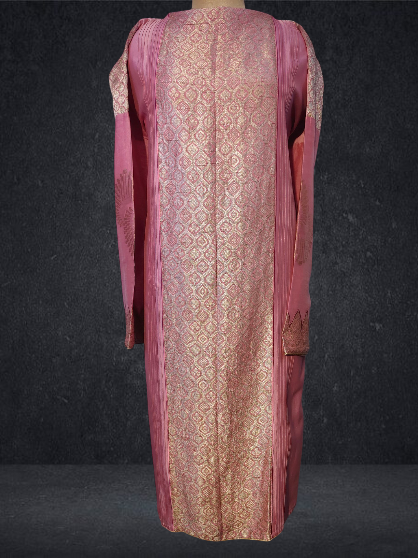 Semi Stitched Formal chanderi Kurta