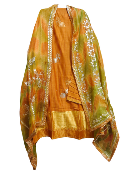 Semi Stitched Formal Chanderi Suitset