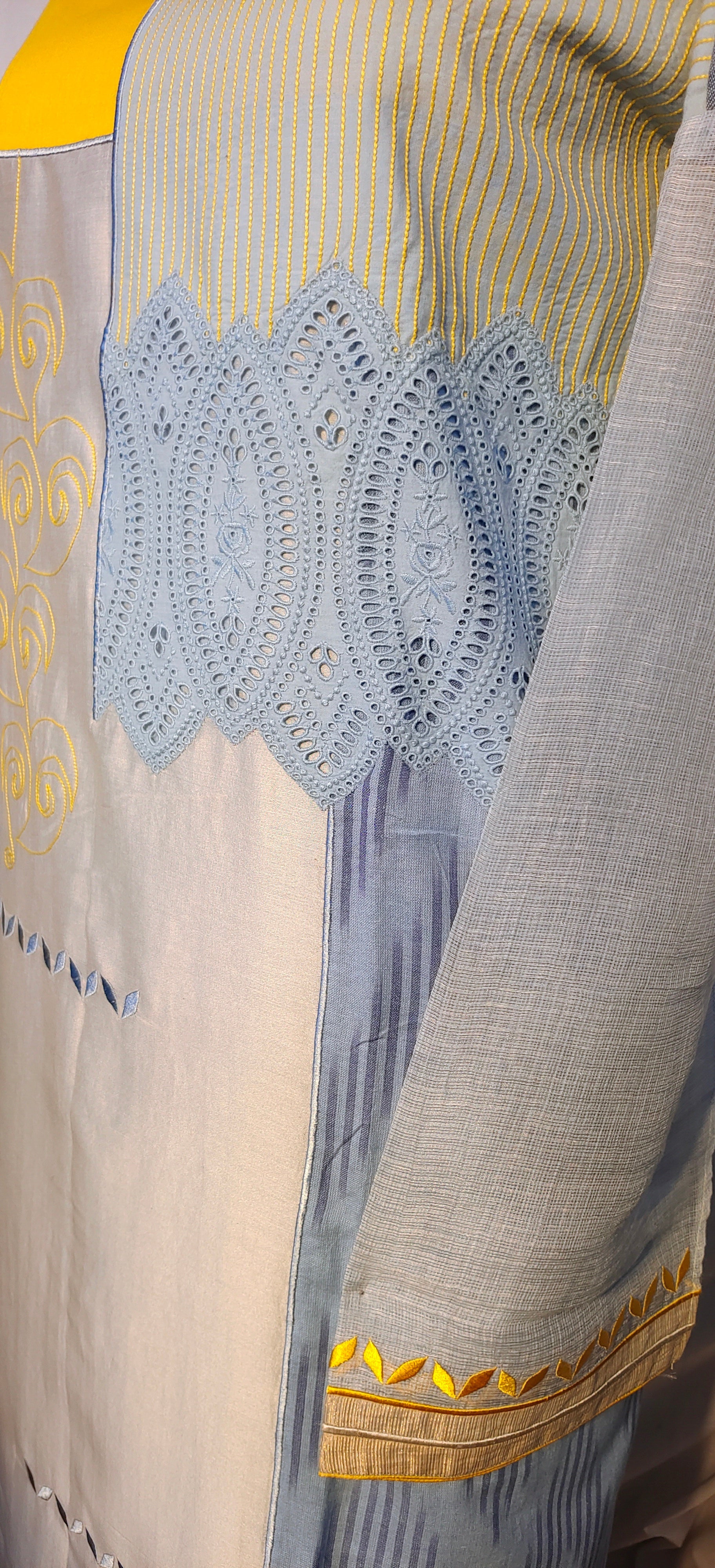Semi Stitched Formal chanderi Suitset VISHAL KAPUR