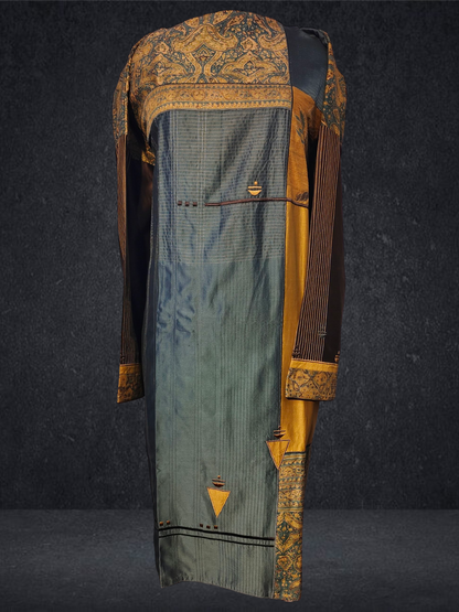 Semi Stitched Formal chanderi Kurta