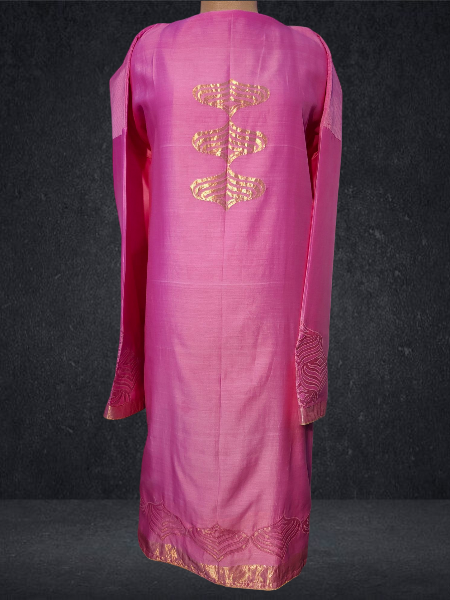 Semi Stitched Formal chanderi Suitset