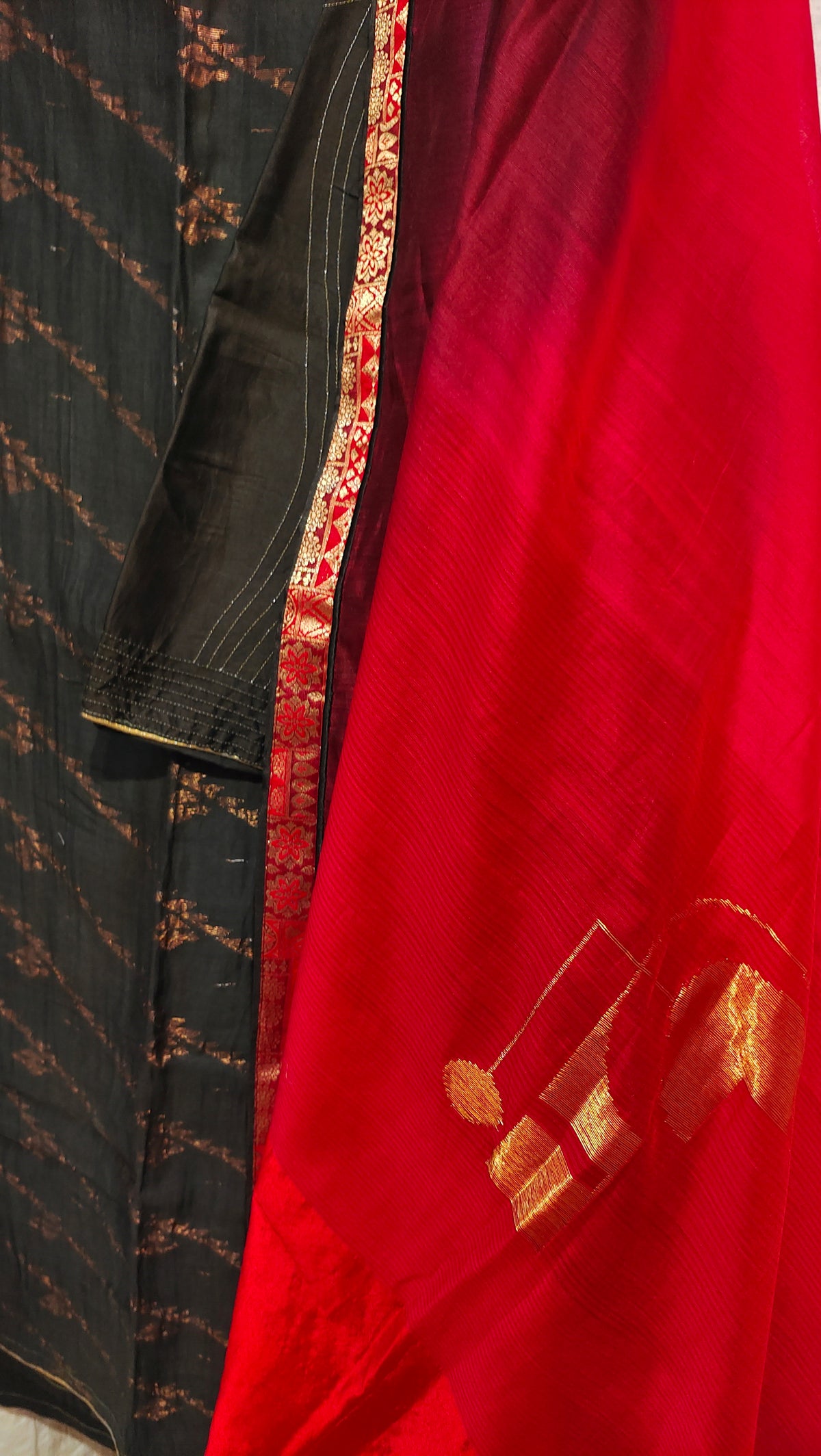 Semi Stitched Chanderi Formal Suitset