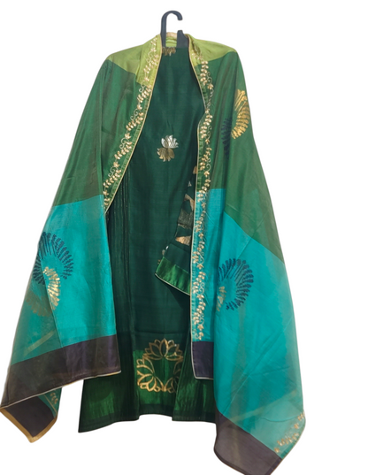 Semi Stitched Formal Chanderi Suitset