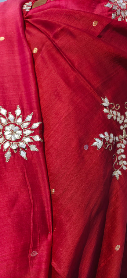 Semi Stitched Formal chanderi Suitset