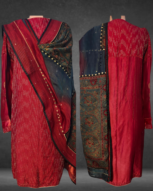 Semi Stitched Formal Chanderi suitset