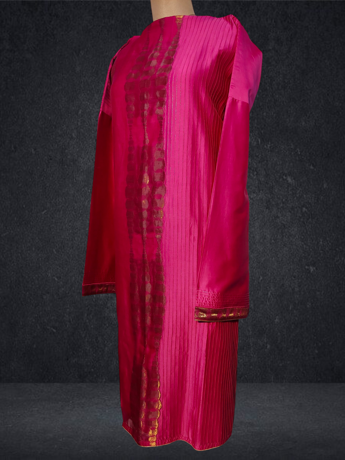 Semi Stitched Formal chanderi Kurta