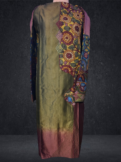 Semi Stitched Chanderi kurta