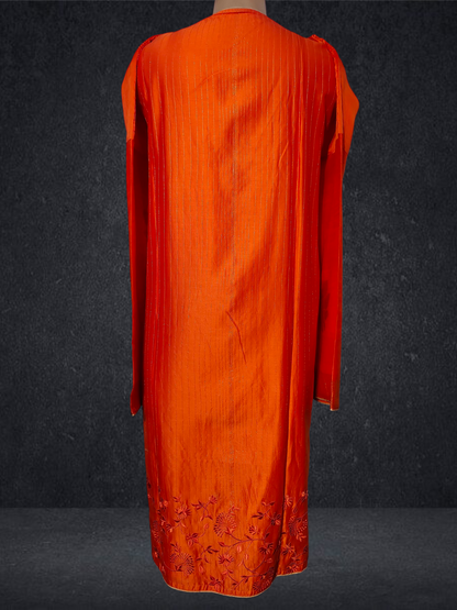 Semi Stitched Formal chanderi Kurta