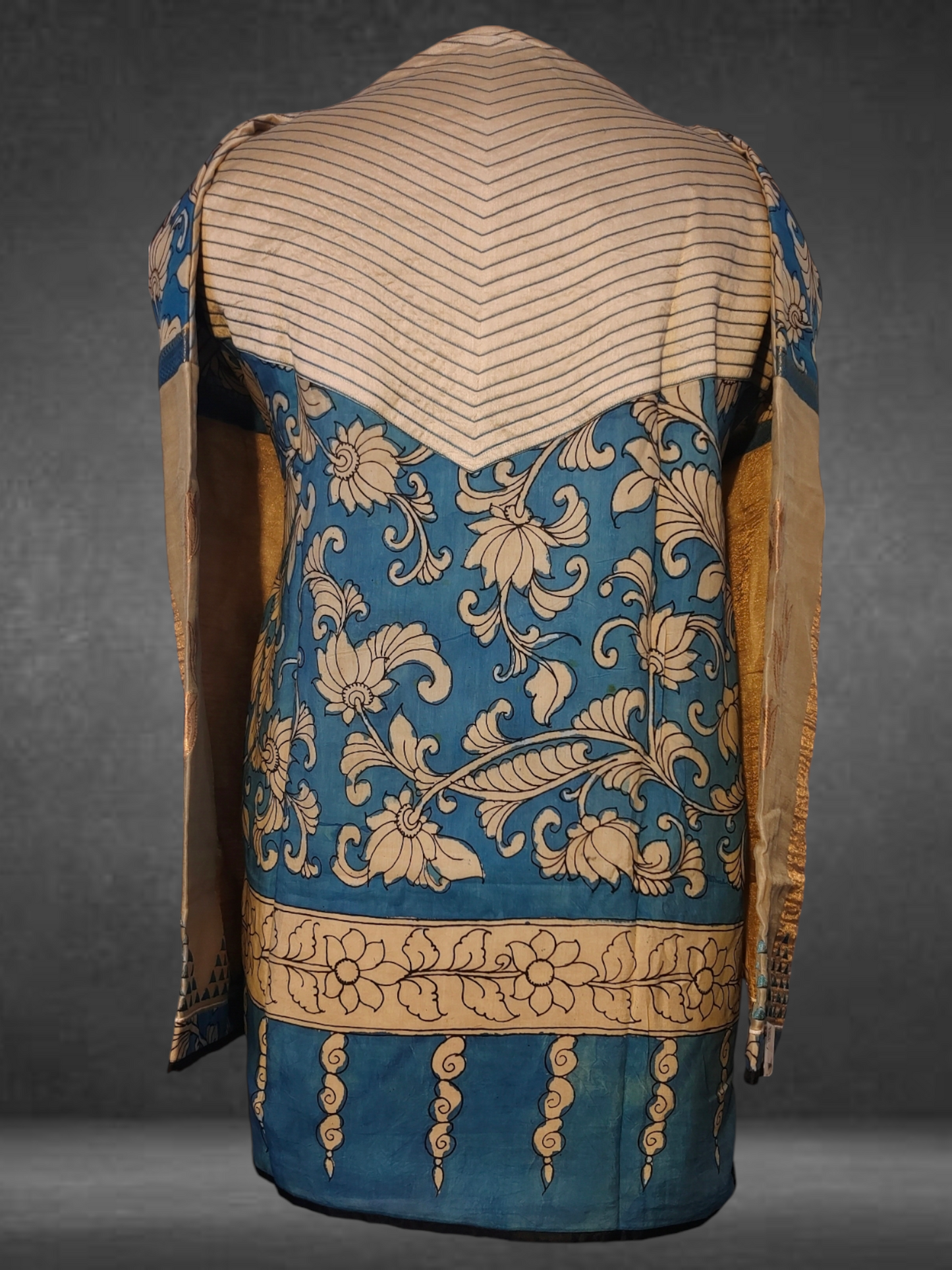 Semistitched Chanderi Kalamkari Short Tunic