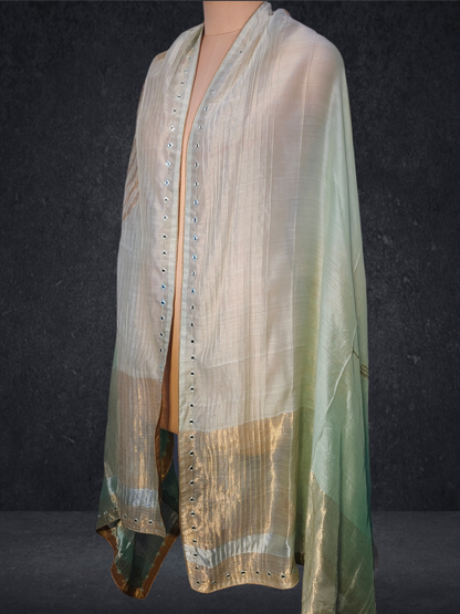 Semi Stitched Chanderi Formal Suitset