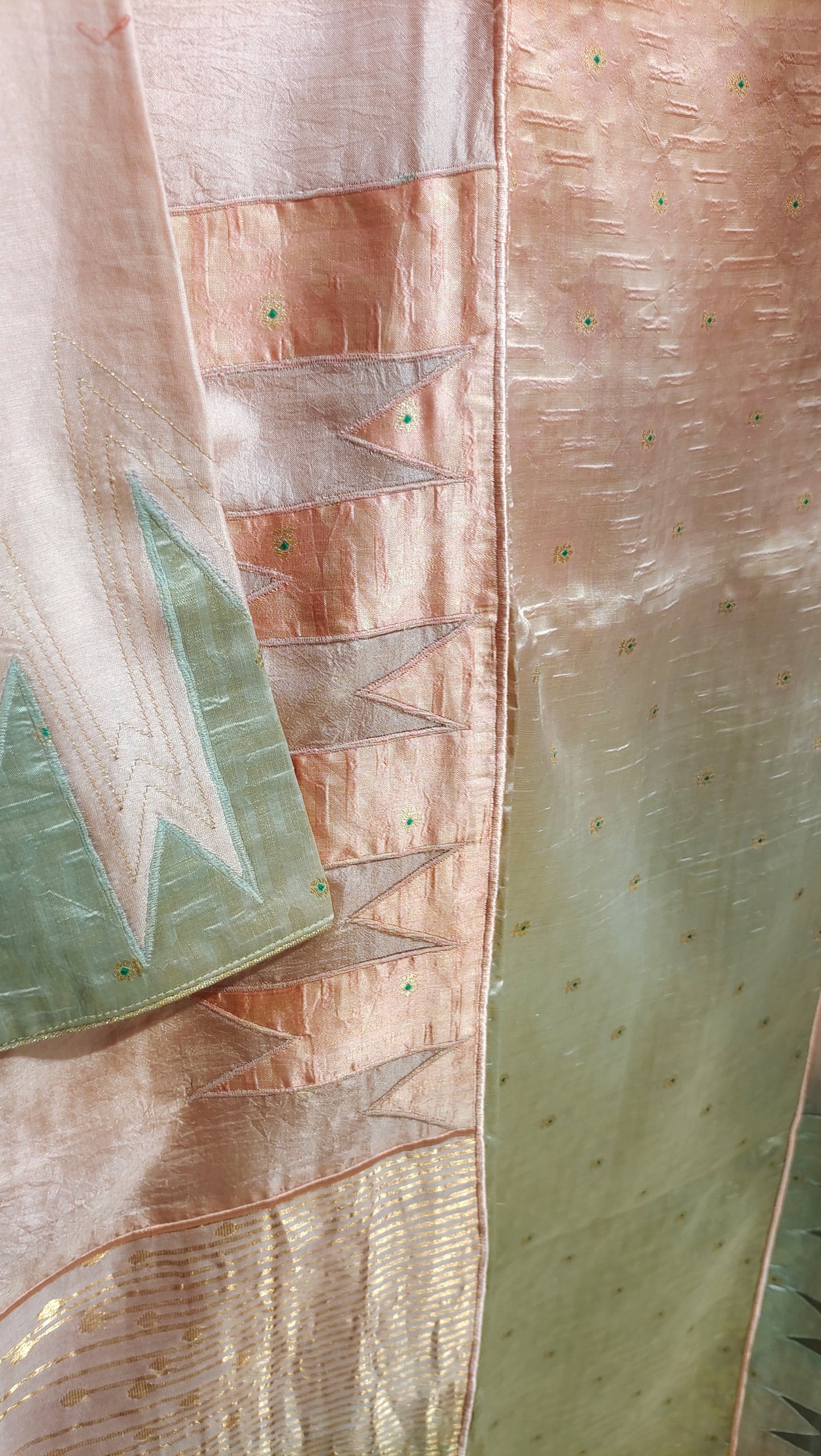 Semi Stitched Formal chanderi Suitset