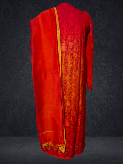 Semi Stitched Chanderi Casual Suitset