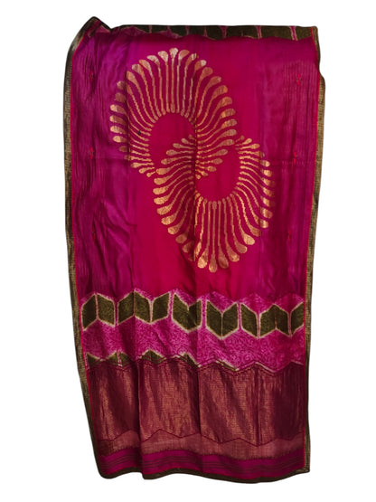 Semi Stitched Chanderi Formal Suitset