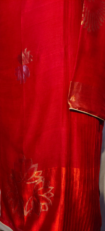 Semi Stitched Formal chanderi Suitset