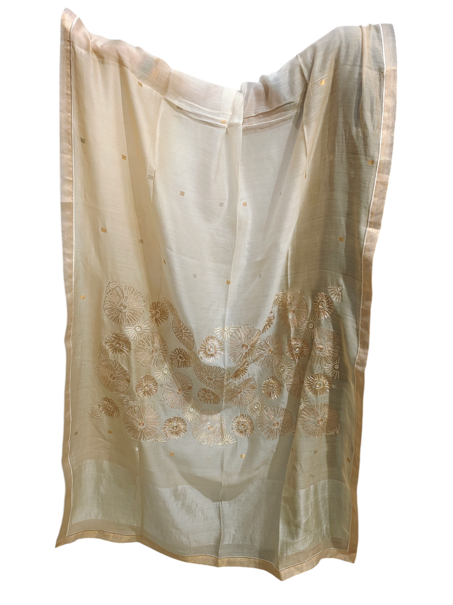 Semi Stitched Formal chanderi Suitset