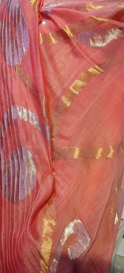 Semi Stitched Formal chanderi Suitset