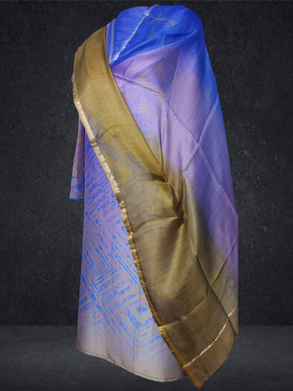 Semi Stitched Chanderi Casual Suitset