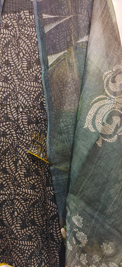 Semi Stitched Cotton Casual Suitset