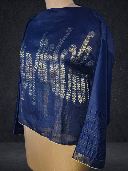 Semistitched Chanderi Ɓlouse