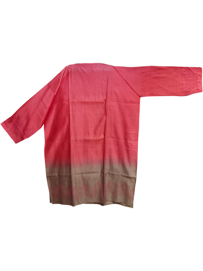 Semi Stitched Casual Chanderi Suitset