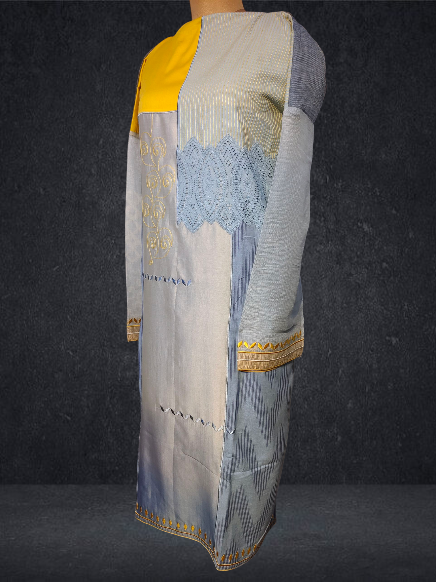 Semi Stitched Formal chanderi Suitset VISHAL KAPUR