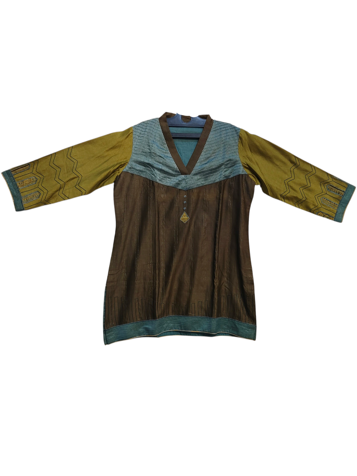 Stitched Chanderi  Tunic ready size 42