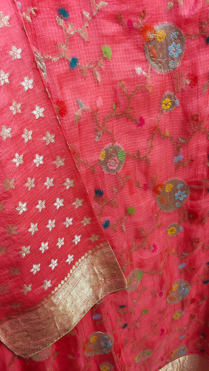 Semi Stitched Formal Chanderi Suitset