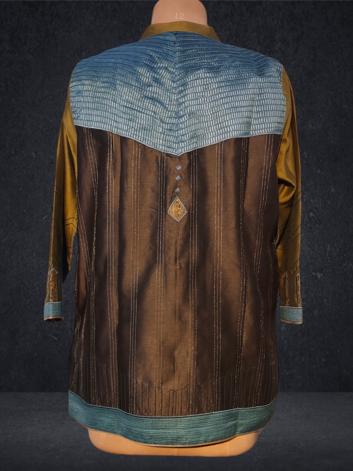 Formal Silk Ajrakh Short Jacket