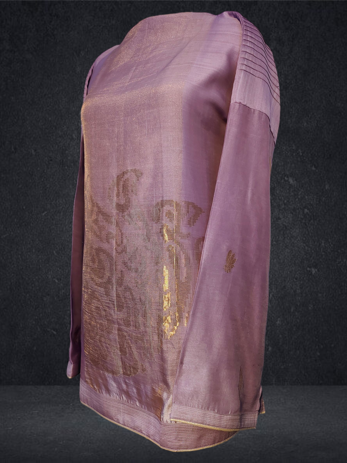 Semi Stitched Chanderi Zariwoven Short Tunic VISHAL KAPUR STUDIO