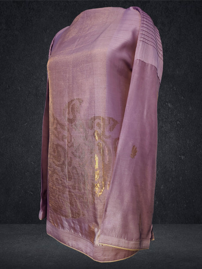 Semi Stitched Chanderi Zariwoven Short Tunic VISHAL KAPUR STUDIO