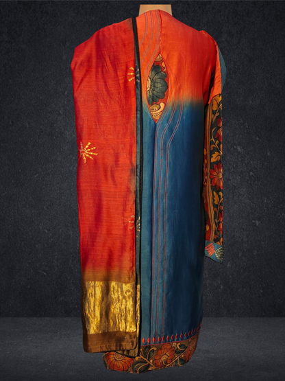 Semi Stitched Formal chanderi Suitset